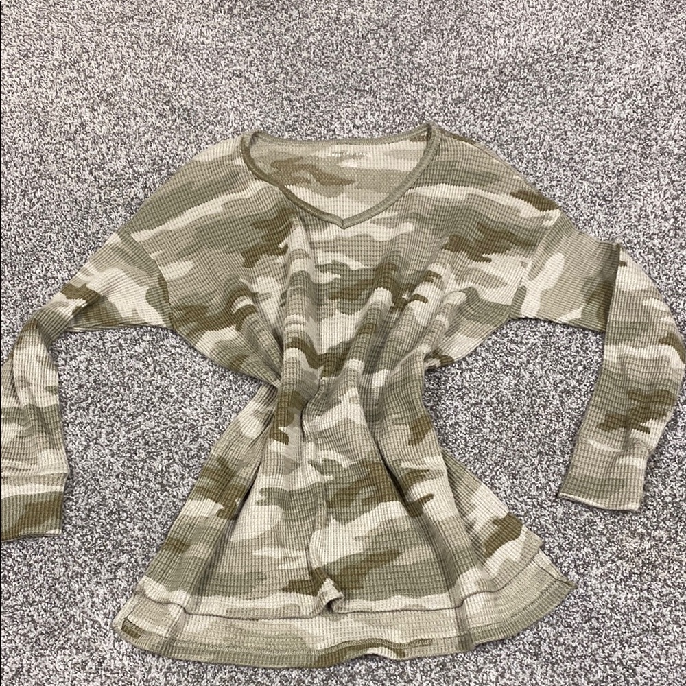 Camouflage Long Sleeve Women's Top